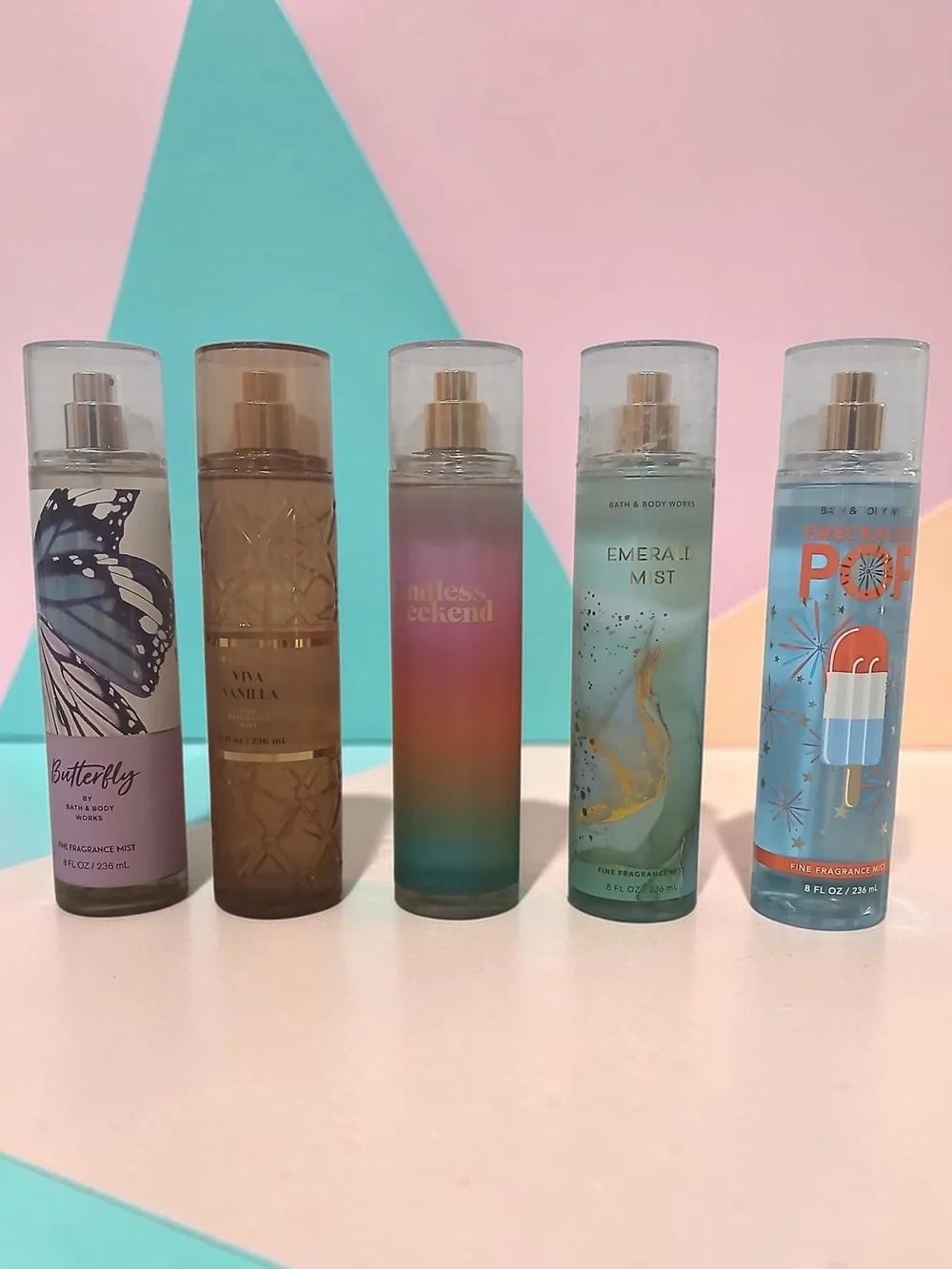 Bath & Body Works Pastel & Gold Fragrance Mist Set